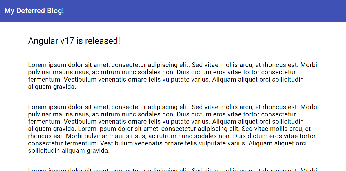 Initial blog layout