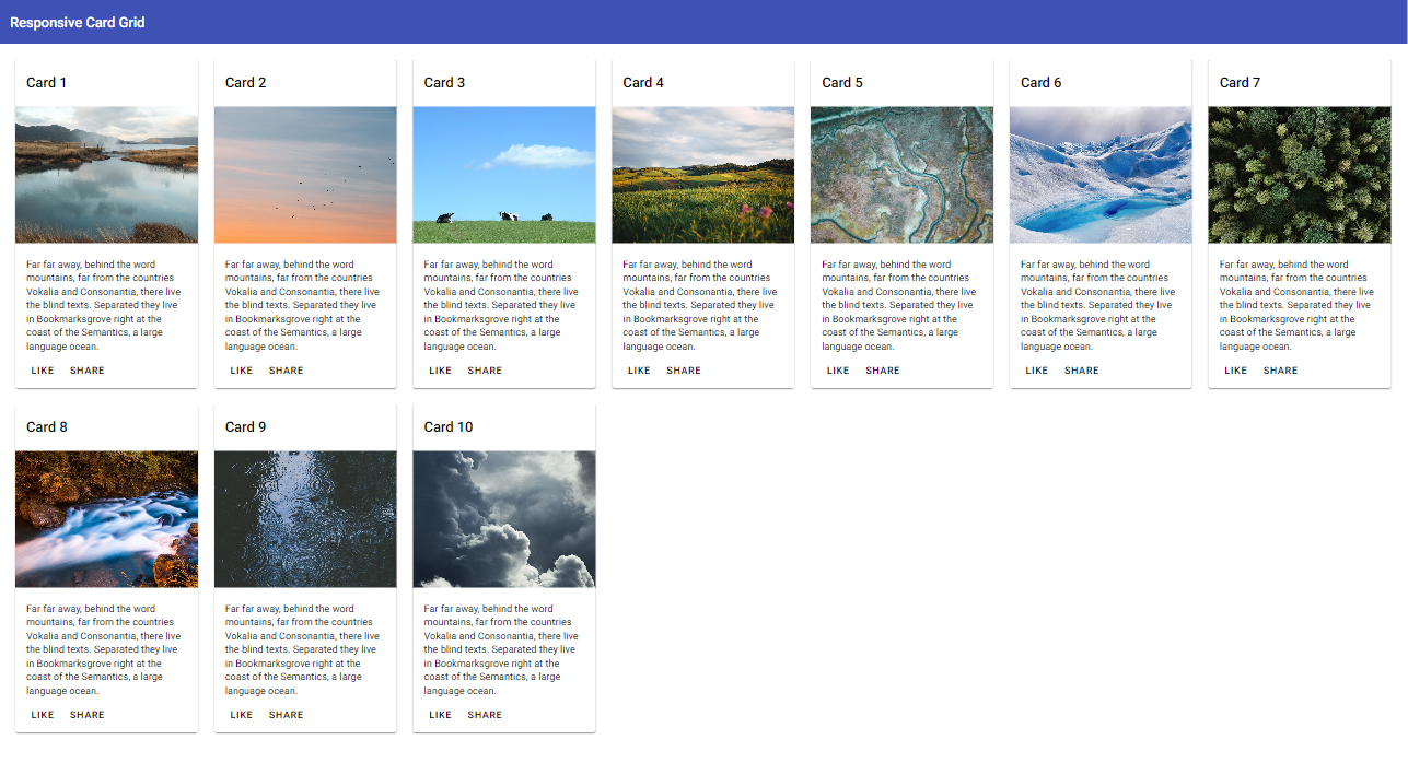 Grid on a desktop