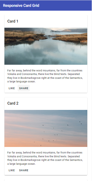 Grid on mobile
