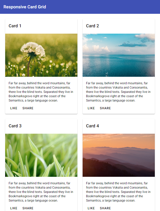 Two column grid on tablet sizes