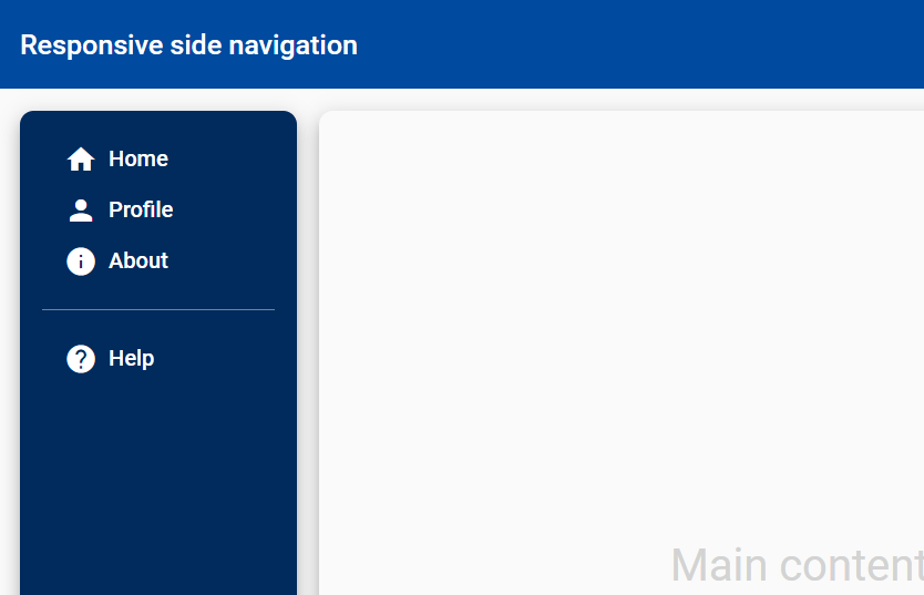 Responsive sidebar menu items