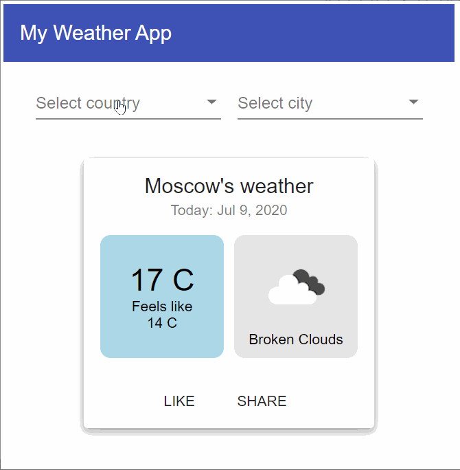 Conditional controls for country and city
